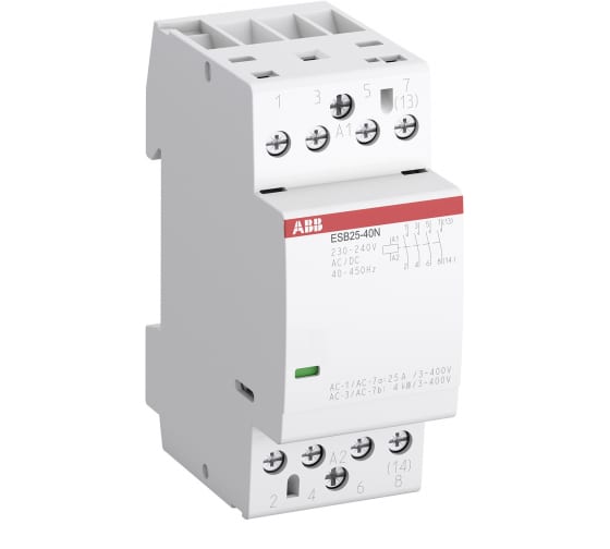 Контактор ABB ESB25-20N-06 модульный, катушка, 230В, AC/DC 