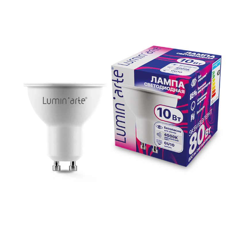 Светодиодная лампа Luminarte LSTD-PAR16-10W4KGU10 10Вт 4000K GU10