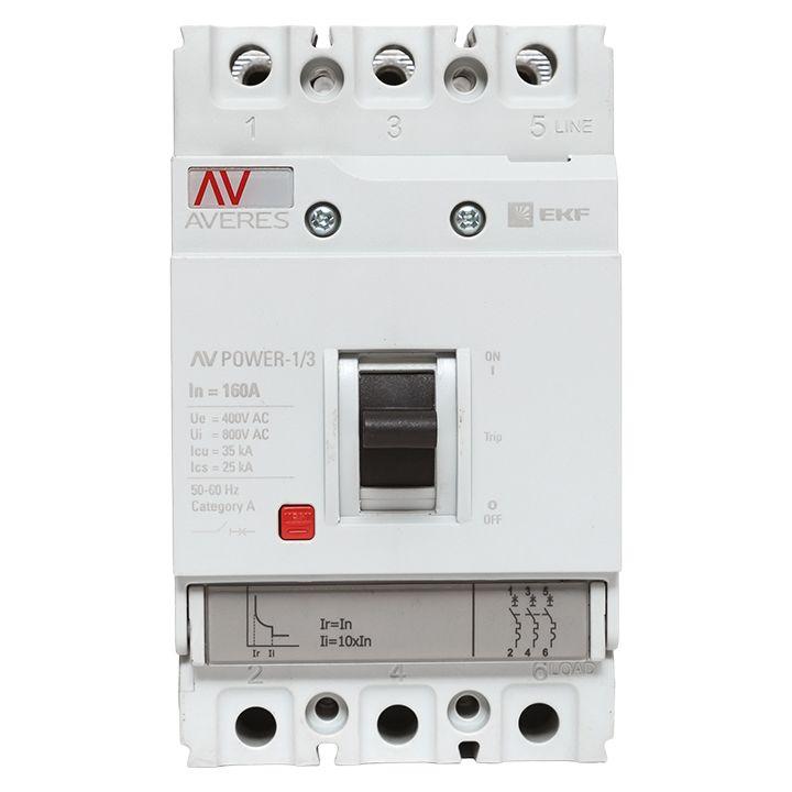 Выключатель автоматический 3п 160А 35кА AV POWER-1/3 TR AVERES EKF mccb-13-160-TR-av