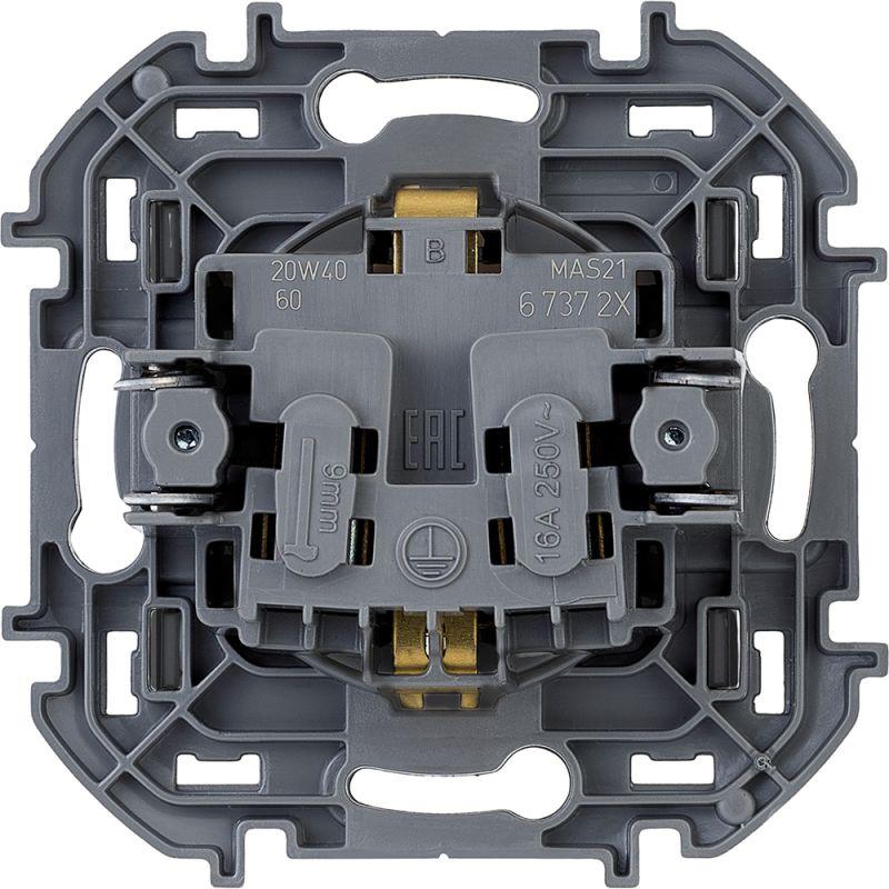 Розетка 1-м СП Inspiria 16А IP20 250В 2P+E немецк. стандарт механизм антрацит Leg 673723