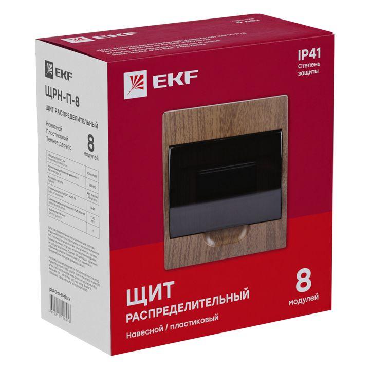 Щит ЩРН-П-8 IP41 темное дерево PROxima EKF pb40-n-8-dark